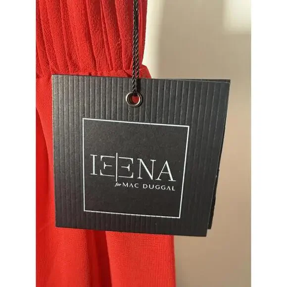 Ieena for Mac Duggal 70194 Red Mini Dress Size US 4 NWT - Picture 7 of 9
